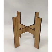 1pc Wooden Flower Pot Stand, Plant Display Rack, Living Room Window Sill Flower Stand, Desktop Flower Stand, Without Flower Pot - B - View 8