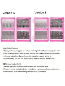 MEM 640/544/320pcs D Curl Cluster False Eyelashes, 10-16mm 10D-100D Soft Segmented Lashes, DIY Suitable For Daily Wear, Wedding, Party, Christmas And Halloween Gift - Black - View 6