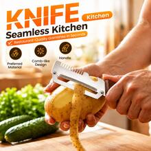 High-Quality Multifunctional Vegetable Peeler With Wooden Handle And Bottle Opener, Suitable For Peeling Fruits, Pumpkins, Potatoes, Carrots And Other Vegetables - Multicolor - View 7