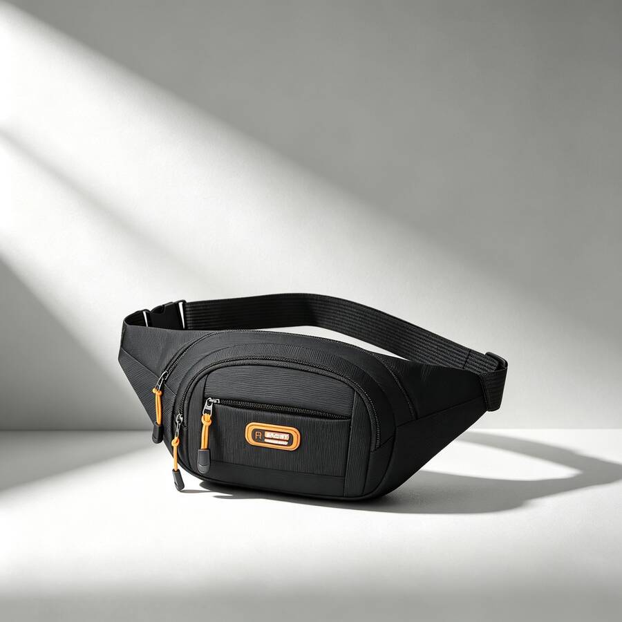 Sporty Multi‑Pocket Waist Fanny Pack, Durable Oxford Sling Pouch, Portable Crossbody Bag For Running Cycling Outdoor Sports - Multicolor - View 1