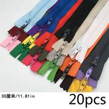 Mixed Color #3 Nylon Zipper, 7.87 Inch Closed Length, Suitable For DIY Handmade Zipper, Can Be Used For Bags, Clothing And Sewing Projects - 20 pcs - View 25