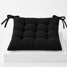 4-6 Pcs Premium Square Seat Cushion – Versatile Floor & Chair Pad For Dining, Office, And Lounge Seating Comfort - Black - View 8