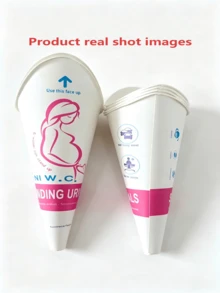 12pcs Disposable Funnel-Shaped Urinal For Women, Leak-Proof, Foldable, Paper Cup-Shaped, Upright Female Urinal - Pinkish White - View 9