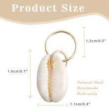 Bohemian Shell Hair Braid Ring Set, Gold Dreadlock Hair Ring Clips For Women Girls, Decorative Braided Hair Accessories For Beach Festival - Multicolor - View 5