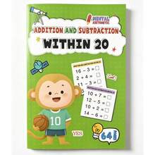 Tachimi 1pc Children's Math Workbook (Addition & Subtraction Within 10/20/50/100), Suitable For Home Education And Kindergarten Activities, Includes Reading And Math Exercises, Home Learning Resource, Back To School/School Use, Christmas Gift - Multicolor - View 12