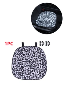 Car Seat Cushion, Plush Leopard Print Non-Slip Warm Seat Pad, Suitable For All Seasons - Leopard - View 30