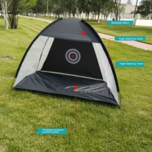 Portable Golf Hitting Practice Net, Golf Swing Training Aid For Indoor Outdoor Backyard Home Golf Practice - Black - View 7