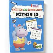 Tachimi 1pc Children's Math Workbook (Addition & Subtraction Within 10/20/50/100), Suitable For Home Education And Kindergarten Activities, Includes Reading And Math Exercises, Home Learning Resource, Back To School/School Use, Christmas Gift - Multicolor - View 10
