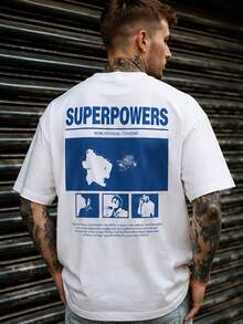 Daniel Caesar Superpowers Poster T-Shirt - Weiss - Übersicht 2