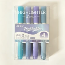 4pcs Assorted Gradient Pastel Highlighter Pens, Smooth Chisel Tip Eye-Friendly Markers,Back To School & University Essentials, Multi-Purpose Stationery For Office School Study Projects Activities, Holiday Gift For Christmas Halloween Teachers Students - Sets - View 7