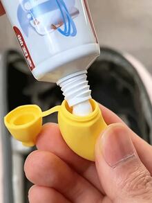 Cute Banana Shaped Toothbrush Holder Set, Plastic Portable Travel Toothpaste Squeezer, Fun Cartoon Eye Print, Hanging Rope Decoration, Dustproof Mini Storage Rack, Suitable For Travel, Camping, Bathroom Daily Use, Holiday Travel Accessory - Multicolor - View 8