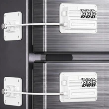 1/2 Pack Refrigerator Combination Lock, Safety Fridge Lock With Combination Lock, Suitable For Toddlers, Self-Adhesive Freezer Lock, Suitable For Cabinets, Drawers, Ovens, Windows - Multicolor - View 28