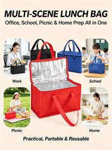 Extra Large Insulated Bag: Keeps Food Hot Or Cold For Hours - Reusable Grocery Bag, Soft Cooler Bag, Lightweight Durable Zippe - Multicolor - View 5