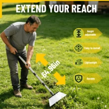 Multifunctional Garden Cleaning Shovel, Heavy Duty Steel Flat Shovel With 65" Adjustable Handle, Snow Ice Scraper, Outdoor Spade Tool For Weeding, Lawn Edging, Digging, Ice Removal - Assembled Shovel-1pc - View 3