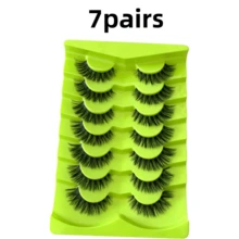 7 Pairs Thick False Eyelashes Per Box, D-Curl Russian Style, Dense Fragile Faux Lashes, 3D Synthetic Fur Lashes, Cat Eye Shape, Luxury 8D Thick Lash Extensions, Eye-Lighting Effect, Full-Effect Lash Extensions, Lengthening And Increasing Outer Corner Density, Beauty False Eyelashes, Natural Effect Faux Lashes, Outer Corner Lash Design, Mink Fur Faux Lashes, Natural Style Faux Lashes, Short-Term Lash Extensions, False Eyelashes - Crisscross Style - View 9