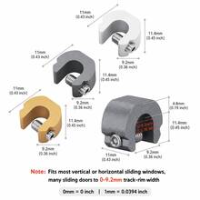 1-3Sets Aluminum Alloy Window Lock Stopper Adjustable Anti-Theft Sliding Door Limiter Security Sliding Frame Plug Sliding Sash Stopper ﻿ - Multicolor - View 3