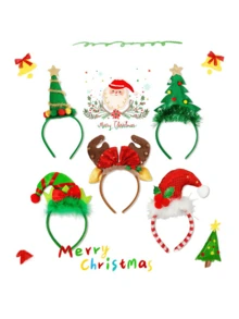 1pc Christmas Party Headband With Sequin Bow, Deer Horns And Bells, Suitable For Holiday Party Costume And Daily Hair Accessory,Halloween - Multicolor - View 9