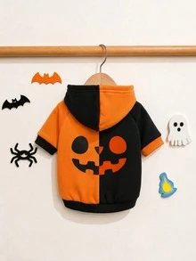 LUCKIE PAW 1 buah Baju Pelindung Hewan Peliharaan Motif Hantu Halloween Lucu, Perlindungan Fisik dari Kutu, Mengurangi Kerontokan Bulu, Terisolasi & Bernapas, Cocok untuk Anjing dan Kucing Kecil dan Besar, Dalam dan Luar Ruangan - Jeruk - View 8