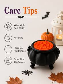 1pc Halloween Witch Cauldron Click Stress Relief Toy, Mini Black Pumpkin Pot Press Top Desktop Fidget Toy, Colorful Cauldron Desktop Decoration, Suitable For Home Office Room Party, Halloween Desktop Accessory, Seasonal Party Decoration Gift - Multicolor - View 10