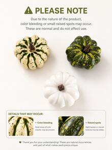 MEHELANY 12/6/3pcs Realistic Foam Mini Pumpkins, Lifelike Autumn Harvest Pumpkin Decor, Suitable For Front Porch Decoration, Halloween Gothic Style Tabletop Arrangement, Thanksgiving Table Centerpiece, Tiered Tray Bowl Filler And DIY Wreath Craft Materials - Multicolor - View 3