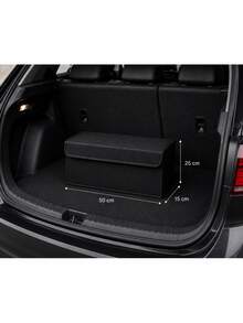 PH PRENDI HOME Car Trunk Bag – Car Trunk Organizer With Cover And Hook And Loop 50x25x15 - Black - View 3