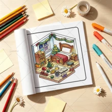 Comfy Days Christmas Cozy Coloring Book For Adults, Large Print Warm Festive Cozy Home Kitchen Illustrations, 120g Thick Inner Pages, Stress‑Relief Relaxing Holiday Activity Book, Wonderful Christmas Gift Idea - Christmas Cozy Coloring Book - View 10