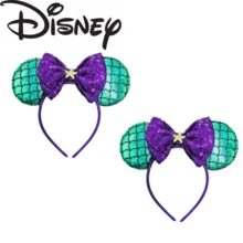 Disney Sequined Mouse Ear Headband, Mermaid Scale Ear Sequin Starfish Bow Hair Hoop For Park Travel, Cosplay, Christmas Party Costume Accessory - Multicolor - View 11