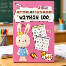 Tachimi 1pc Children's Math Practice Workbook, (Addition And Subtraction Within 10/20/50/100), Suitable For Home Education And Kindergarten Activities, Includes Reading And Math Exercises, Home Learning Resource, Back To School/School - Multicolor - View 7