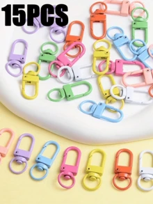 1/5/10/20/30pcs Alloy Swivel Keychain Hooks, Alloy Swivel Lobster Clasp Keychains - Multifunctional Spring Clip Key Rings, Suitable For Handbags And Accessories - Multicolor - View 11