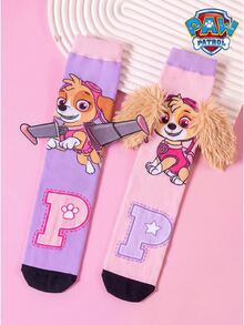 1 Pair Paw Patrol 3D Ear Socks, Creative 3D Wing Kids Socks, Christmas Gift Socks - Multicolor - View 6