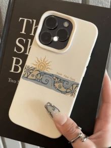 1件白色Sun Coast極簡風個性化TPU防震全包覆手機殼，適用於Apple 17 16 15 14 13 12 11 Pro Max Air及系列 - 彩色 - 查看 2