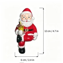 Santa Claus Hanging Planter Decor, Creative Fish Tank & Flower Pot Edge Ornament, Christmas Garden Small Decoration Gift - Santa Claus - View 7
