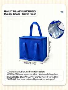 Extra Large Insulated Bag: Keeps Food Hot Or Cold For Hours - Reusable Grocery Bag, Soft Cooler Bag, Lightweight Durable Zippe - Multicolor - View 3
