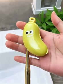 Cute Banana Shaped Toothbrush Holder Set, Plastic Portable Travel Toothpaste Squeezer, Fun Cartoon Eye Print, Hanging Rope Decoration, Dustproof Mini Storage Rack, Suitable For Travel, Camping, Bathroom Daily Use, Vacation Travel Accessory - Multicolor - View 10