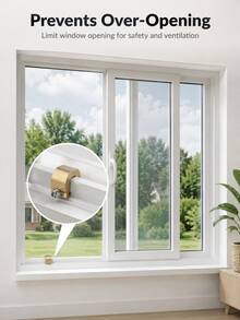 1-3Sets Aluminum Alloy Window Lock Stopper Adjustable Anti-Theft Sliding Door Limiter Security Sliding Frame Plug Sliding Sash Stopper ﻿ - Multicolor - View 7