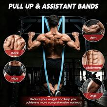 LINGPENG Resistance Band Set, 4-Level Stretch Bands With Storage Bag, Full Body Workout Portable Pull Bands For Home Gym & Travel - Multicolor - View 5