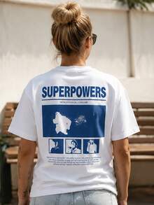 Daniel Caesar Superpowers Poster T-Shirt - Weiss - Übersicht 1