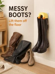 Convenient Boot Storage Clip, Drill-Free Wall-Mounted Space-Saving Vertical Design, Can Hold Long And Ankle Boots, Hats, Towels, Clothes, Suitable For Bedroom, Living Room, Bathroom - Multicolor - View 2