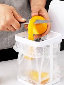 Mini Square Iron Trash Can, Kitchen And Living Room Countertop Flip-Top Trash Can, Suitable For Bedroom, Kitchen Countertop, Floor-Standing, Small Trash Can With Lid, Simple And Easy To Store - Multicolor - View 3