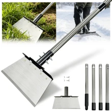 Multifunctional Garden Cleaning Shovel, Heavy Duty Steel Flat Shovel With 65" Adjustable Handle, Snow Ice Scraper, Outdoor Spade Tool For Weeding, Lawn Edging, Digging, Ice Removal - Assembled Shovel-1pc - View 1