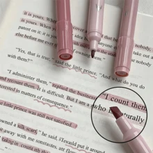 4pcs New Dual-Tip Highlighter Pens, Colorful Marking Pens For Highlighting, Doodling, Journaling, Suitable For Study And Office - B - View 2