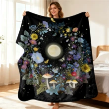1PC Flannel Blanket, Summer Blanket, Bed Blanket , Blankets For Camping, Blanket For Beach, Throw Blanket, Multi-Use Blanket Soft , Cooling Blanket - Blanket - View 23