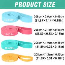 LINGPENG Resistance Band Set, 4-Level Stretch Bands With Storage Bag, Full Body Workout Portable Pull Bands For Home Gym & Travel - Multicolor - View 4