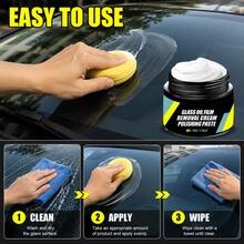 maxxauto Glass Oil Film Remover Paste - Heavy Duty Cleaning For Car Windshields And Home Windows With Long-Lasting Rain Repellent Protective Coating - Capacity - View 7