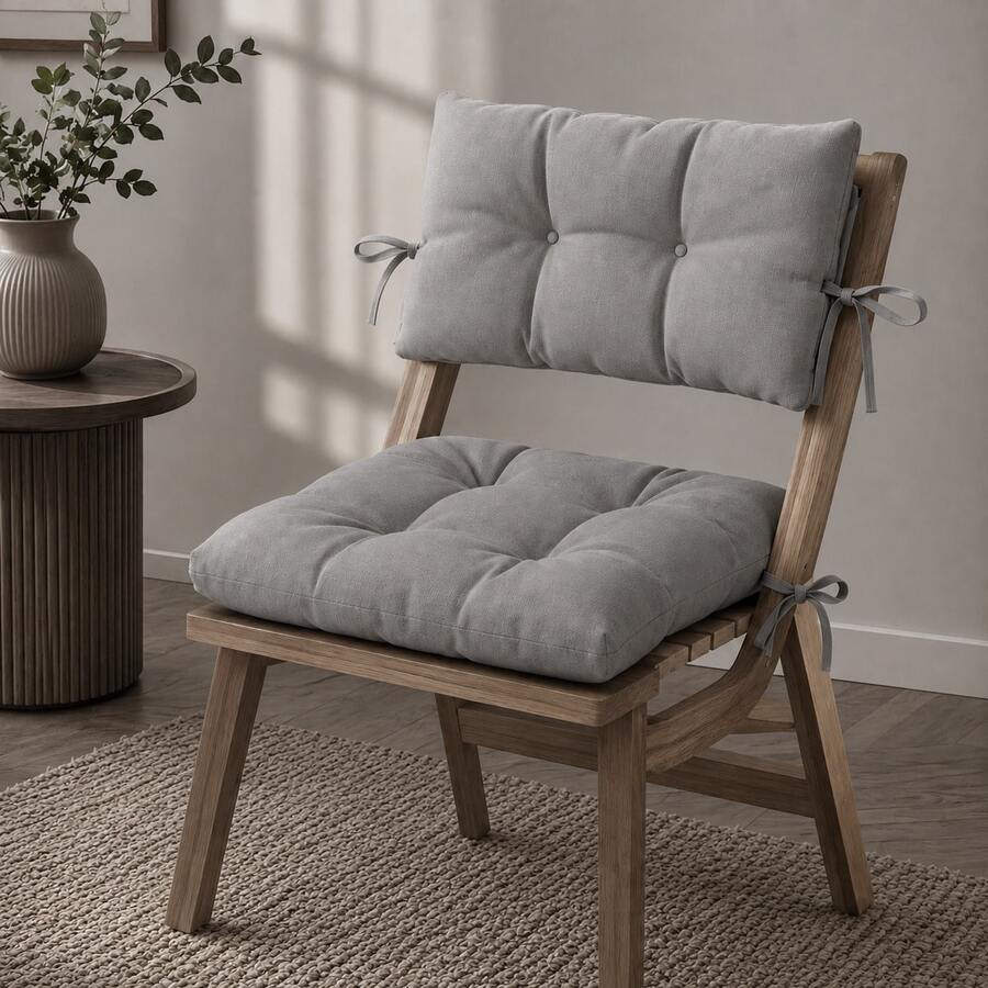 1 Pc-2pcs Premium Versatile Seat Cushion – Multipurpose Pad For Dining Chairs, Floor Seating, And Armchairs - Grey - View 1