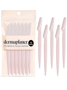 12/6/1pc Set, Eyebrow Trimmer/Razor, Body Hair Removal Trimmer & Face And Kit, Long Handle Blade With Precision Cover, Women's Grooming Tool For Daily Use Or Travel, Makeup Tool - Baby Pink - View 1