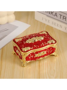 1pc Vintage Creative 3D Carved Jewelry Storage Box, Decorative Trinket Holder, European Style Jewelry Box FD96772129,Room Decor - Multicolor - View 14