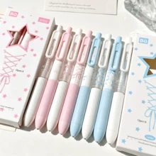 4pcs Cute Ballet Bow Ribbon Neutral Pen Set, 0.5mm ST Tip Quick-Dry Smooth Writing, Ins Style Aesthetic Student Exam School Stationery Supplies - Sets - View 3
