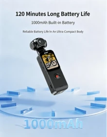 Acer S360 HD Action Camera With Stabilization, Handheld Cycling Vlog Camera, Rotating Lens, Black, Touchscreen, Standard Configuration - View 5