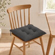 4-Piece Premium Luxury Chair Cushion Set – Soft Filled Comfortable Seat Pads, Non-Slip Base Stylish Design, For Kitchen & Dining Room Chairs - Dark Grey - View 4